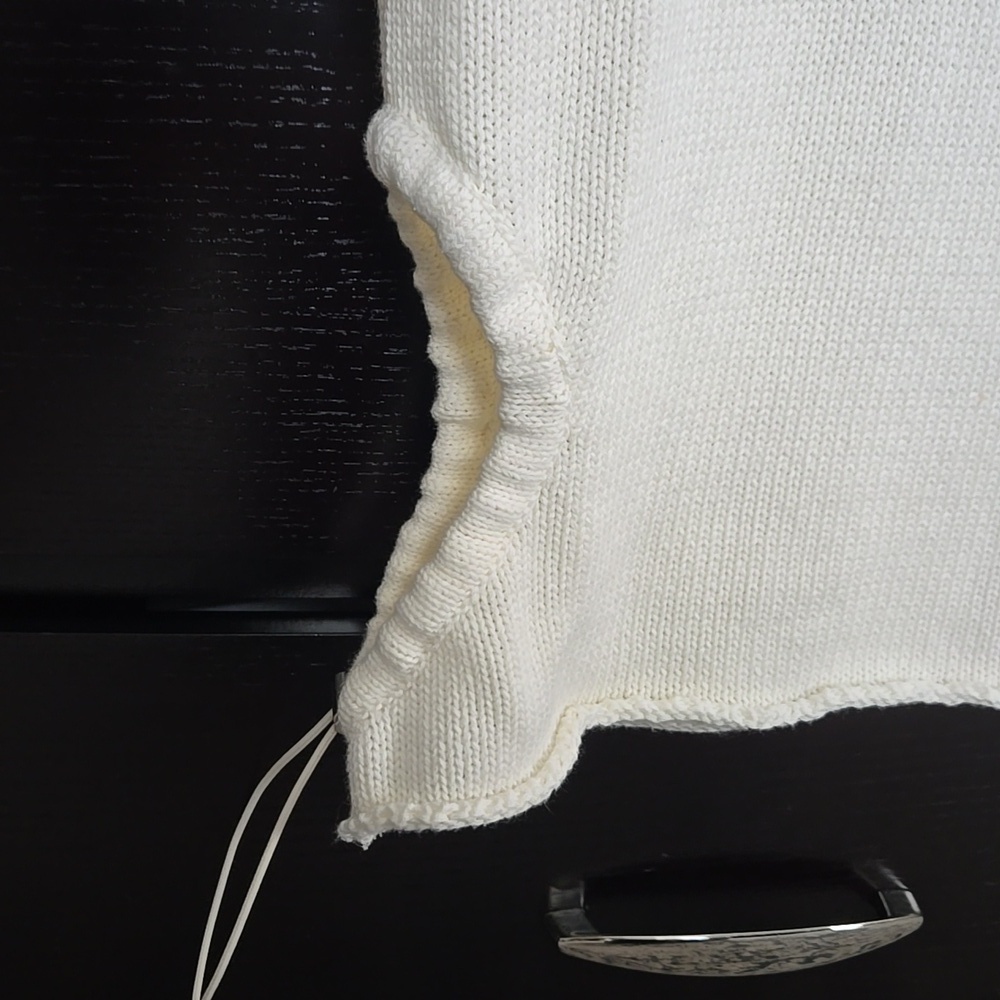 Zara Cream Ribbed Tank Top with Side Drawstring - Picture 2 of 5